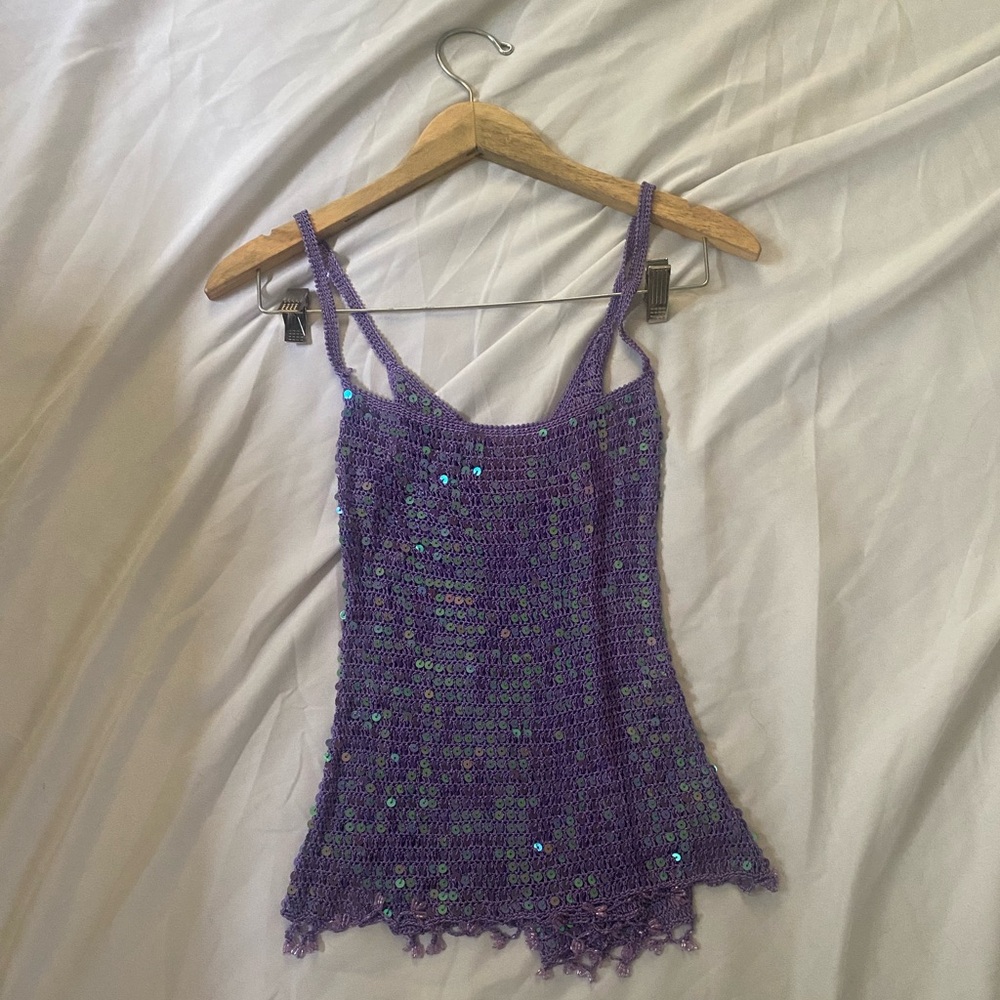 AMAZING PURPLE SEQUINED TOP